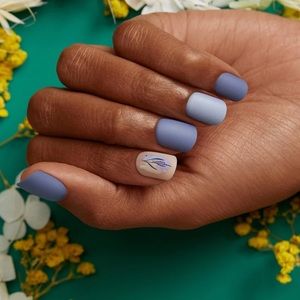 Lavender multicolor press on nails